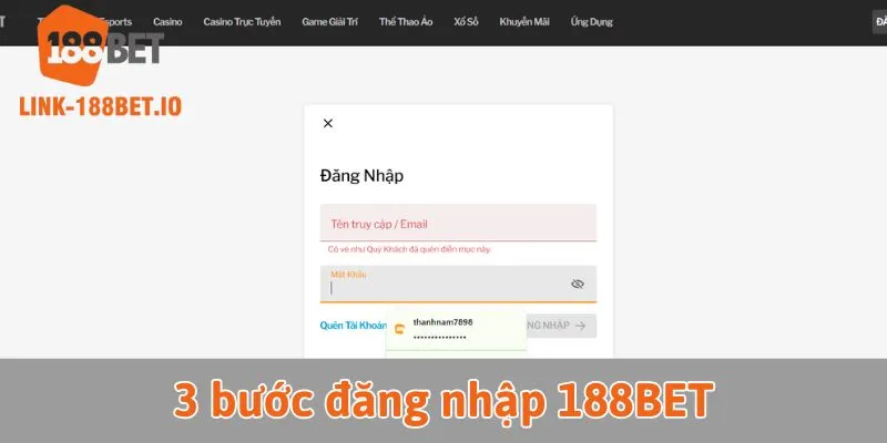 Đăng Nhập 188BET
