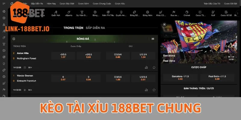 Kèo Tài Xỉu 188Bet